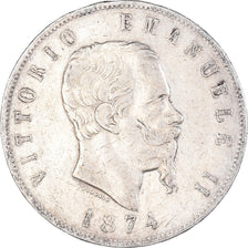 Moneta, Belgia, Leopold II, 5 Francs, 5 Frank, 1873, VF(30-35), Srebro, KM:24