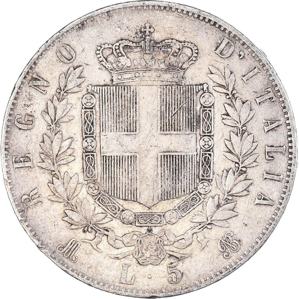 Moneta, Belgia, Leopold II, 5 Francs, 5 Frank, 1873, VF(30-35), Srebro, KM:24