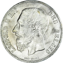 Moneta, Belgio, Leopold II, 5 Francs, 5 Frank, 1870, BB, Argento, KM:24