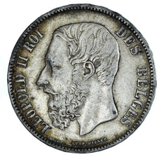 Coin, Belgium, Leopold II, 5 Francs, 5 Frank, 1869, VF(30-35), Silver, KM:24