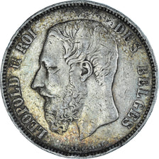Coin, Belgium, Leopold II, 5 Francs, 5 Frank, 1870, Brussels, VF(30-35), Silver