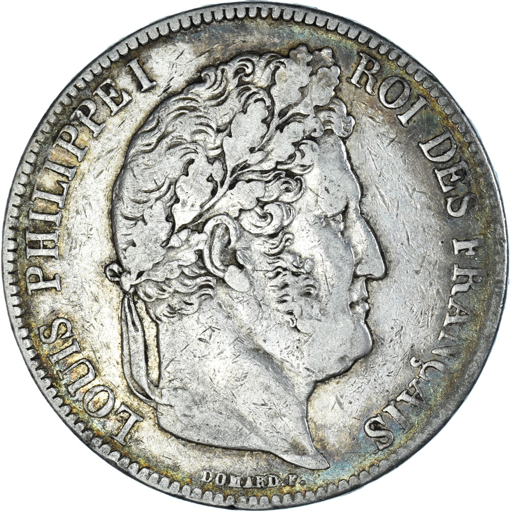 Munten, Frankrijk, Louis-Philippe, 5 Francs, 1836, Strasbourg, ZF, Zilver