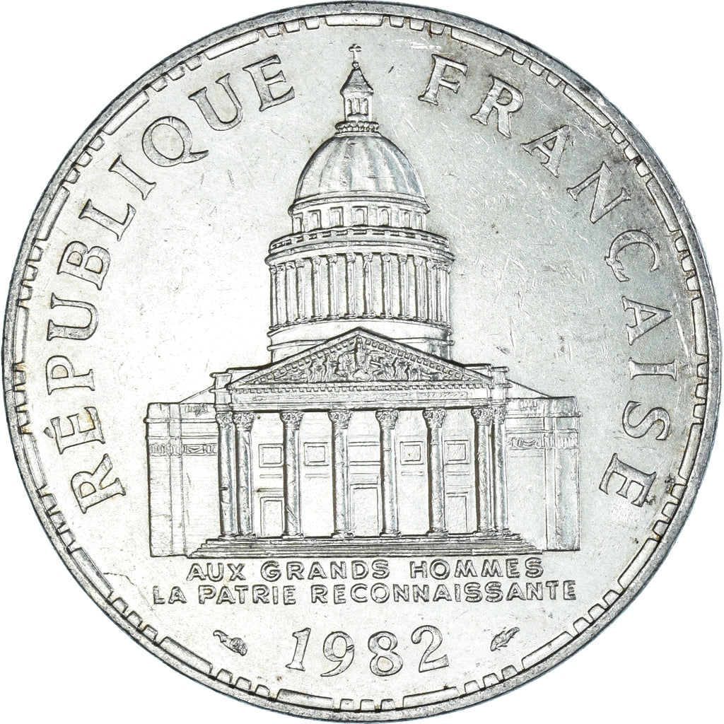 Coin, France, Panthéon, 100 Francs, 1982, Paris, AU(50-53), Silver, KM:951.1