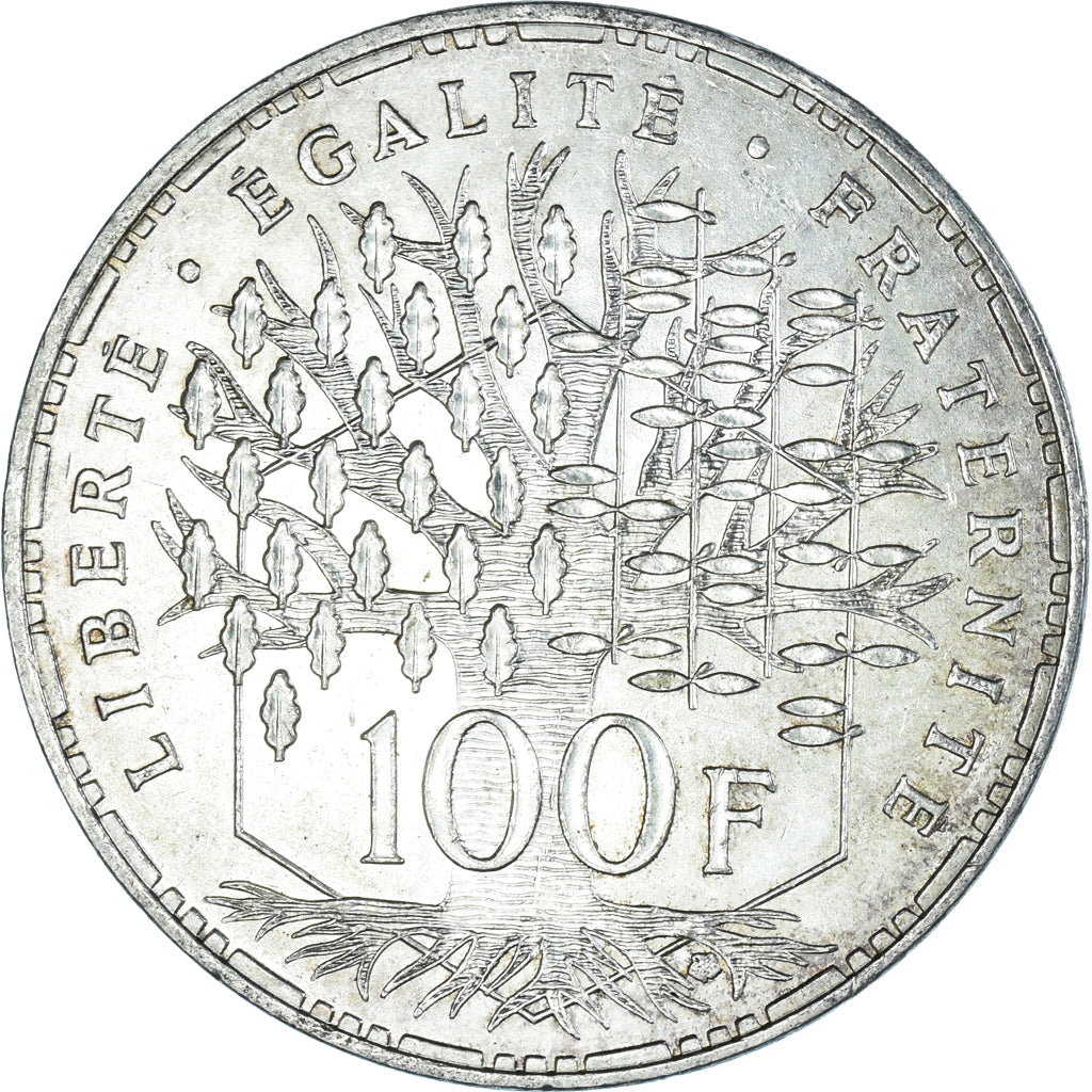 Coin, France, Panthéon, 100 Francs, 1982, Paris, AU(50-53), Silver, KM:951.1