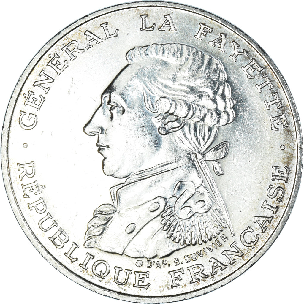 Coin, France, Lafayette, 100 Francs, 1987, EF(40-45), Silver, KM:962