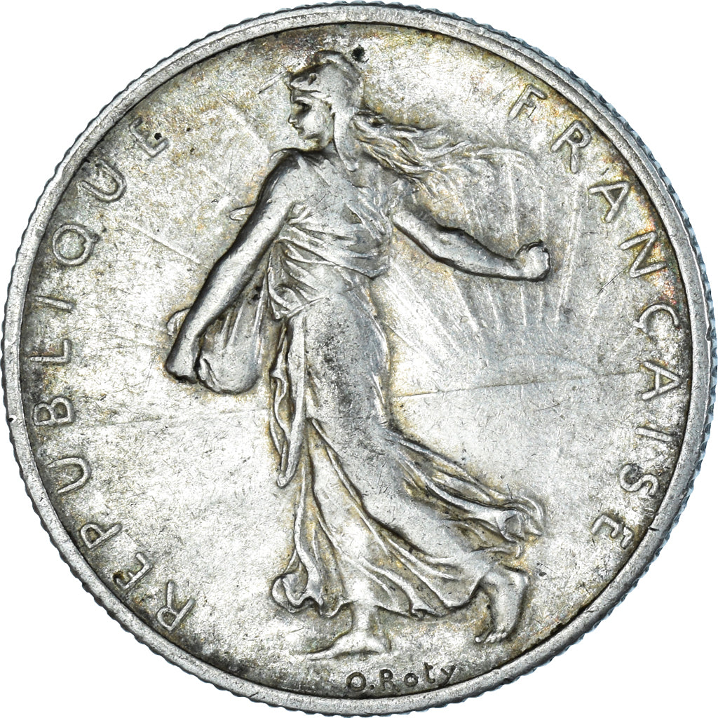 Munten, Frankrijk, Semeuse, 2 Francs, 1912, Paris, ZF+, Zilver, KM:845.1