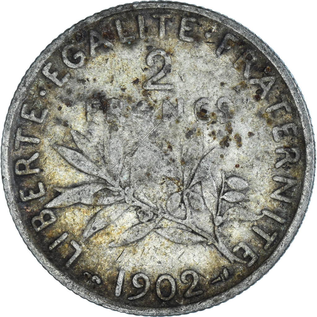 Monnaie, France, Semeuse, 2 Francs, 1902, Paris, TB, Argent, Gadoury:532