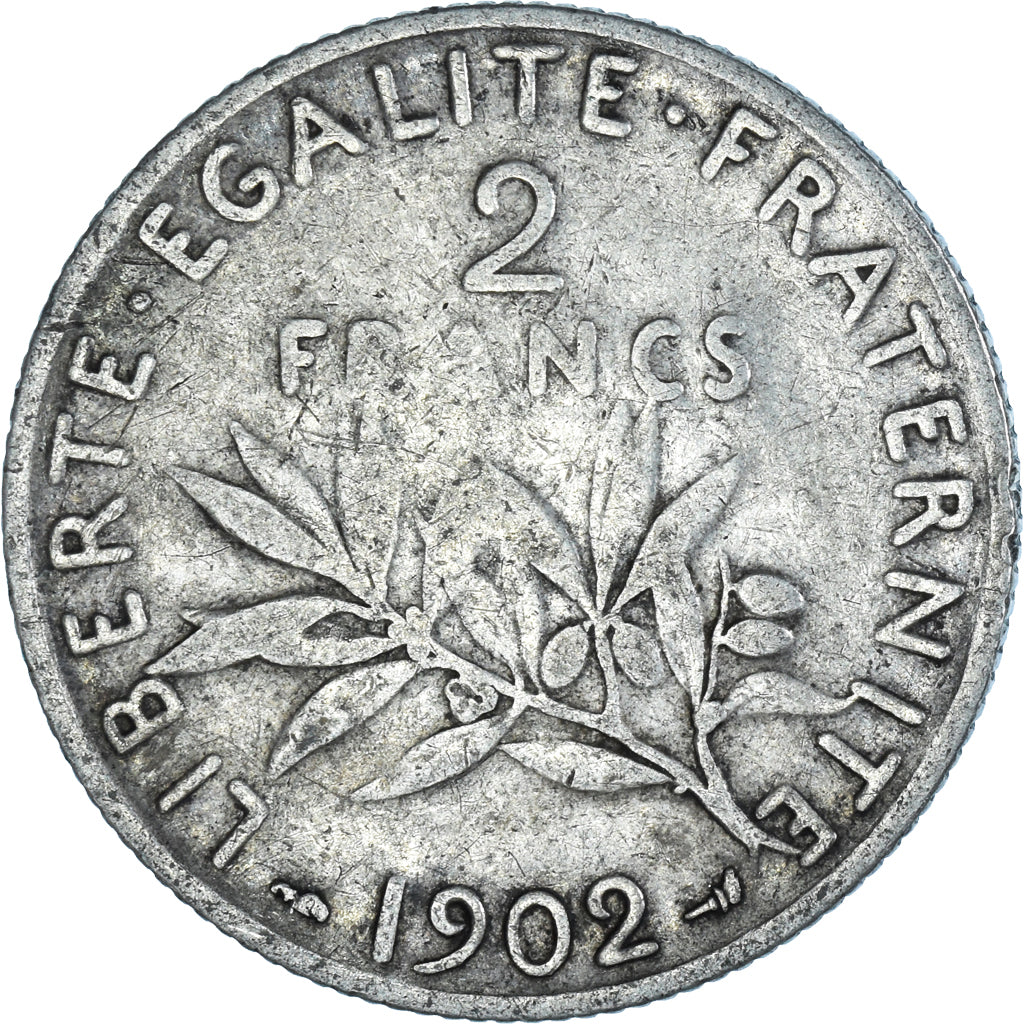Münze, Frankreich, Semeuse, 2 Francs, 1902, Paris, S+, Silber, KM:845.1