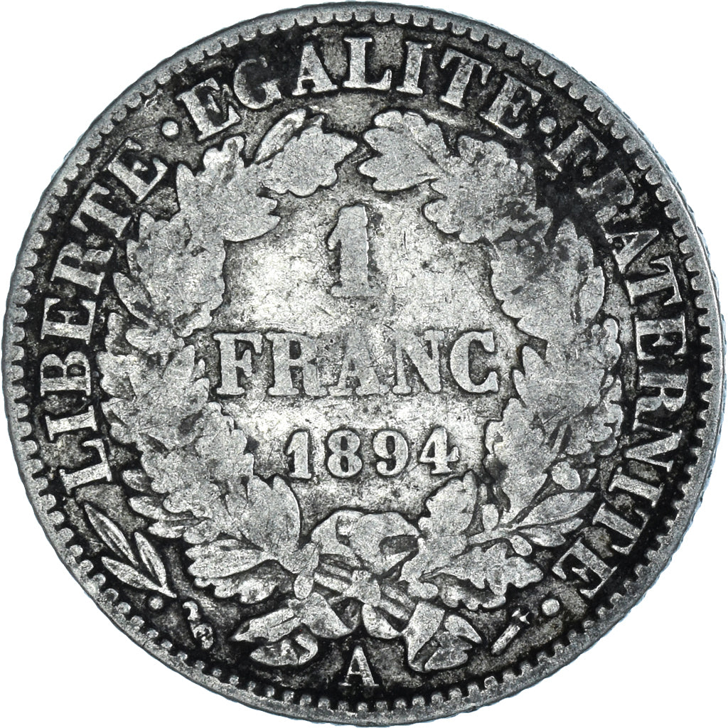 Monnaie, France, Cérès, Franc, 1894, Paris, TB+, Argent, Gadoury:465a