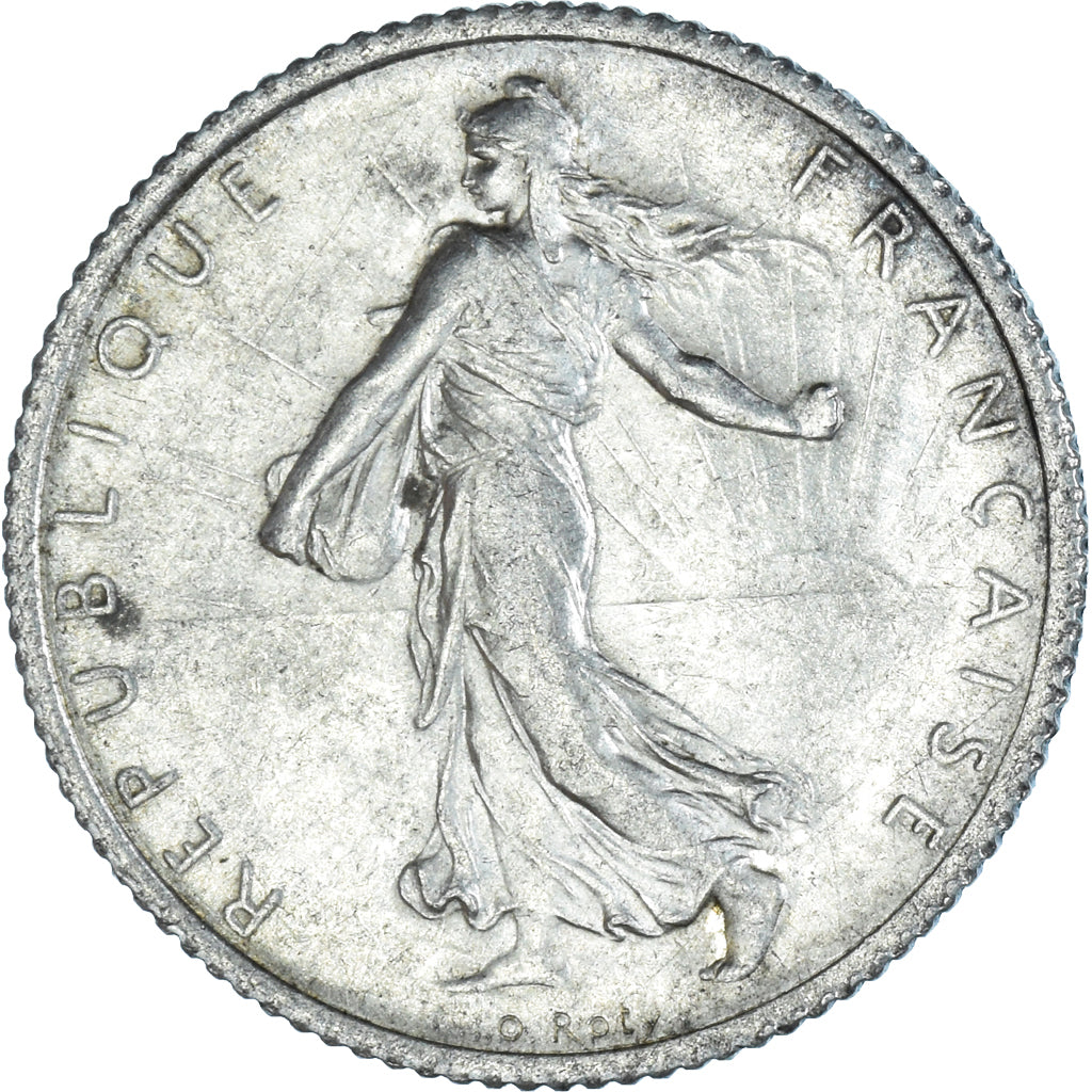 Coin, France, Semeuse, Franc, 1920, Paris, MS(60-62), Silver, KM:844.1