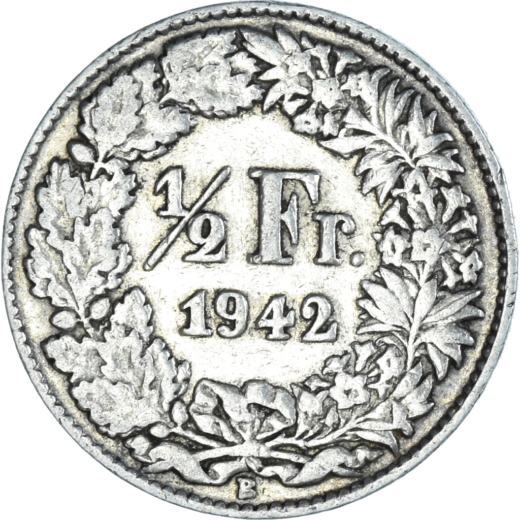 Monnaie, Suisse, 1/2 Franc, 1942, Bern, TTB+, Argent, KM:23