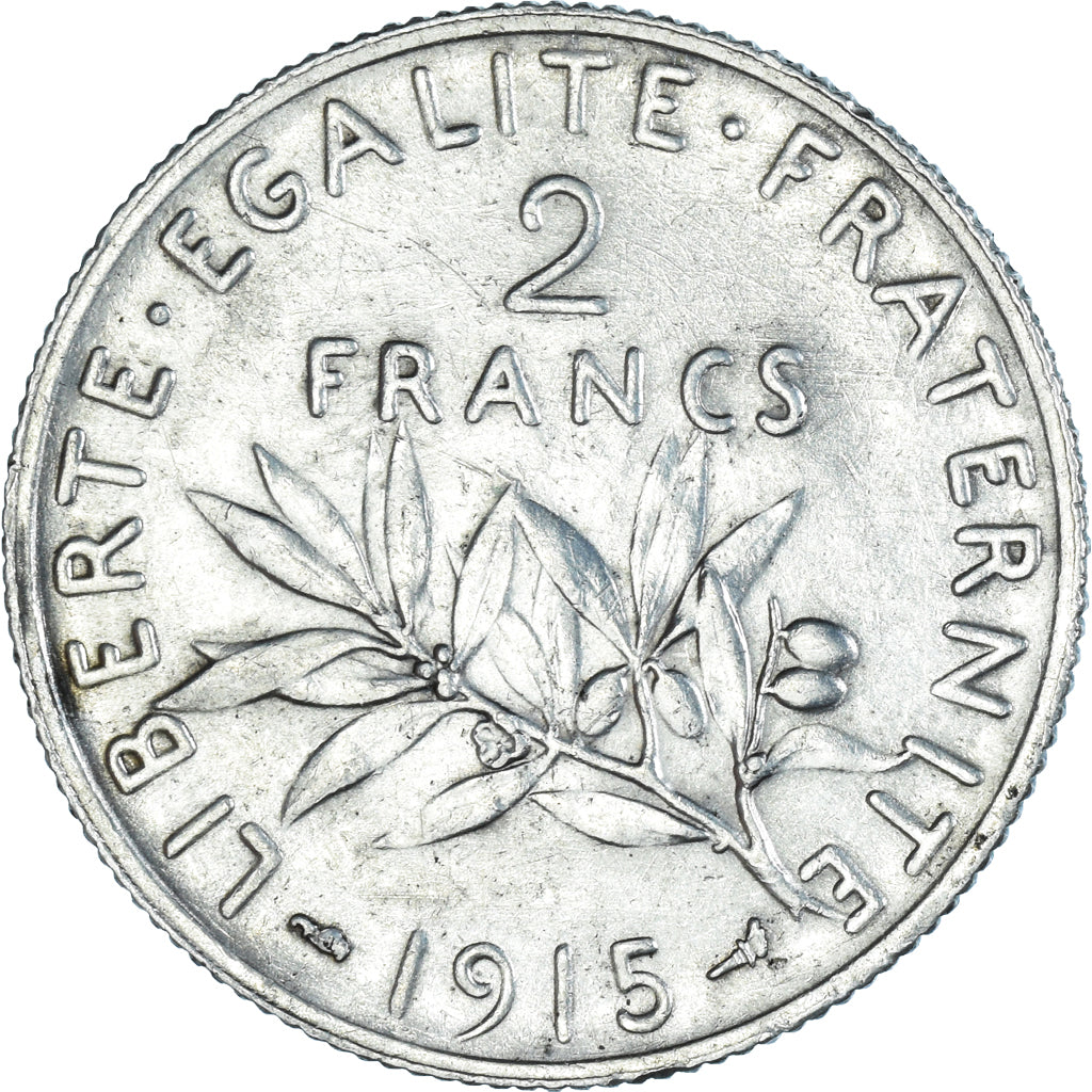 Coin, France, Semeuse, 2 Francs, 1914, Paris, AU(55-58), Silver, KM:845.1
