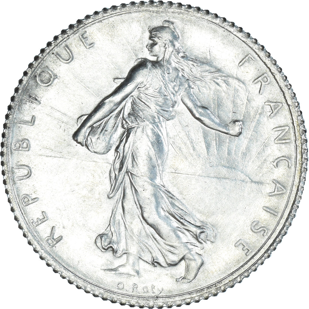 Coin, France, Semeuse, Franc, 1917, Paris, MS(63), Silver, KM:844.1, Gadoury:467
