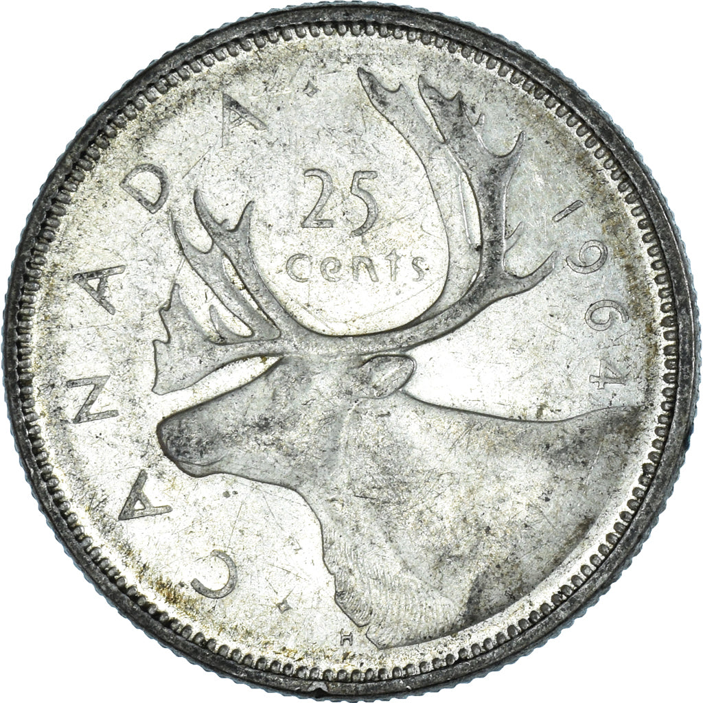 Coin, Canada, Elizabeth II, 25 Cents, 1964, Royal Canadian Mint, Ottawa