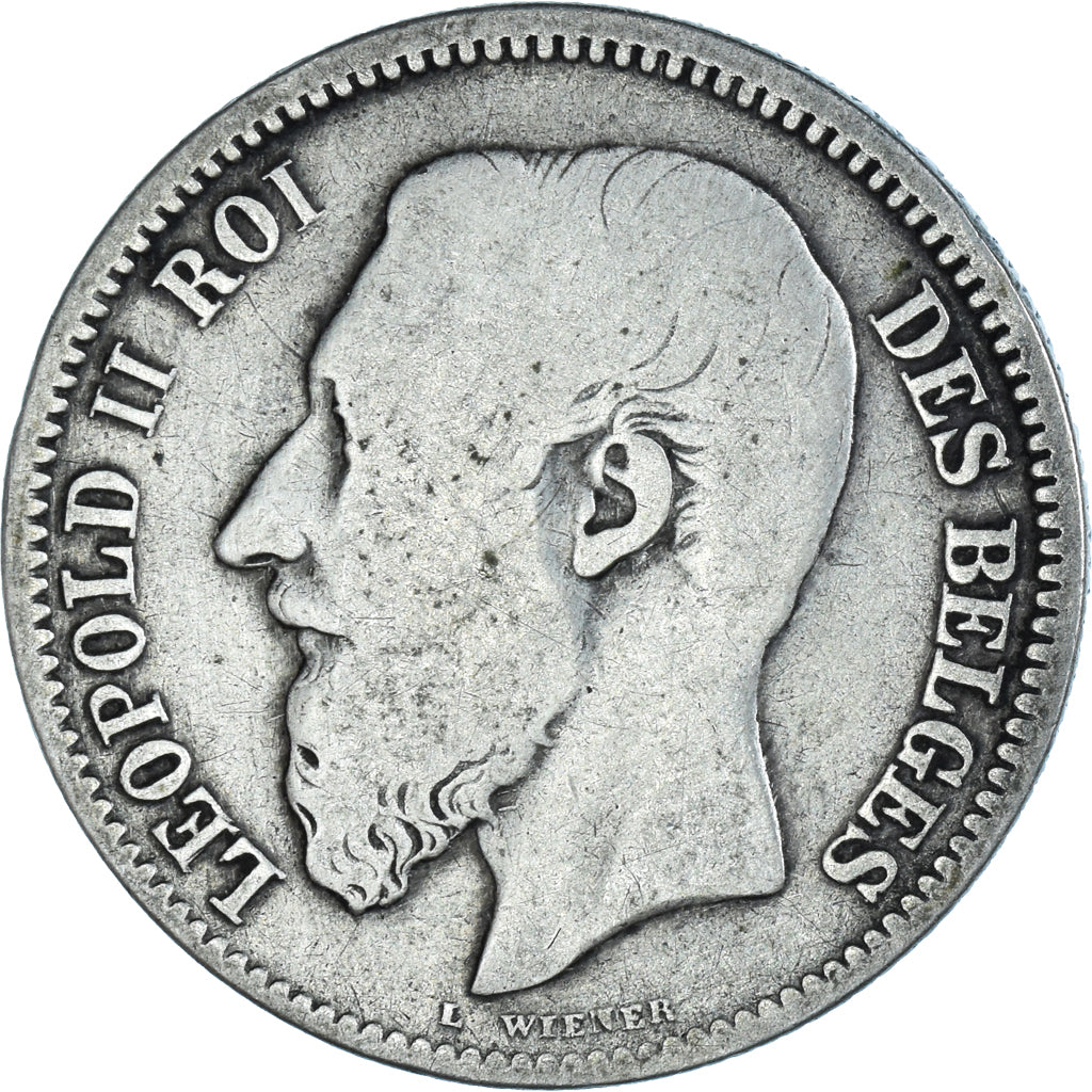 Monnaie, Belgique, Leopold II, 2 Francs, 2 Frank, 1867, Bruxelles, TB, Argent