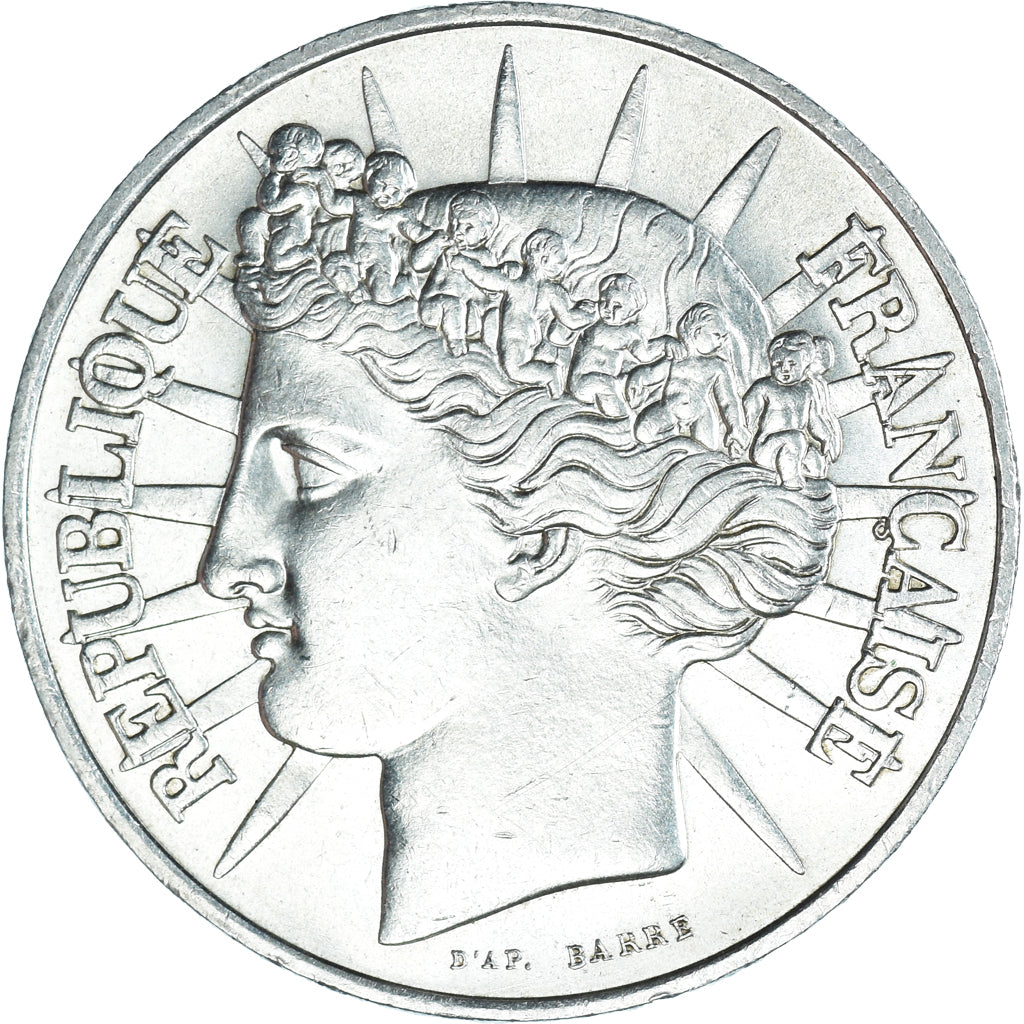 Munten, Frankrijk, Fraternité, 100 Francs, 1988, PR+, Zilver, KM:966