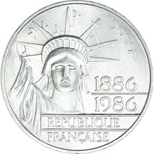 Coin, France, Statue de la Liberté, 100 Francs, 1986, Paris, MS(63), Silver