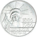Coin, France, Statue de la Liberté, 100 Francs, 1986, Paris, MS(63), Silver