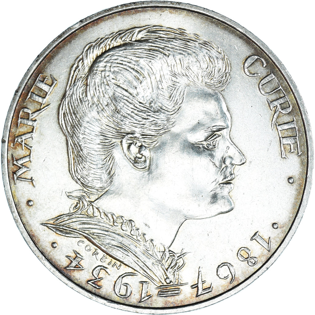 Moneta, Francia, Marie Curie, 100 Francs, 1984, SPL-, Argento, KM:955