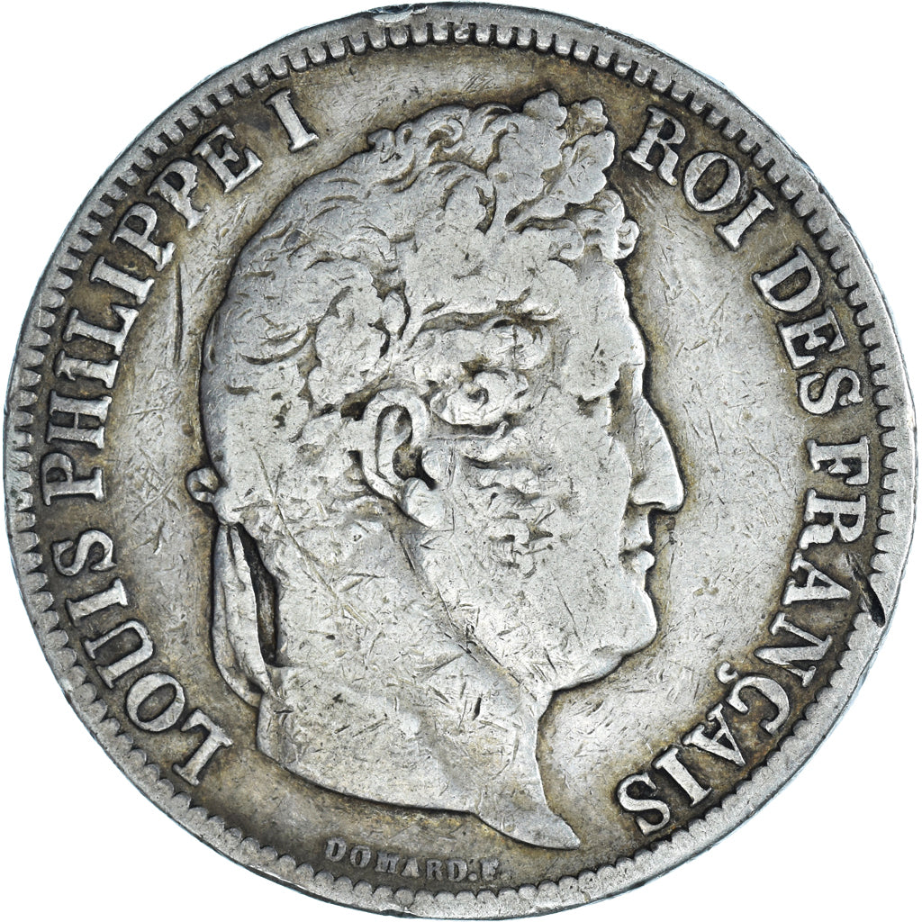 Moeda, França, Louis-Philippe, 5 Francs, 1831, Toulouse, VF(20-25), Prata