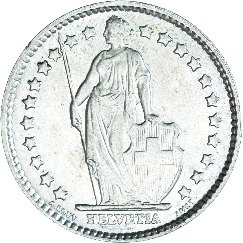 Moneta, Szwajcaria, Franc, 1963, Bern, MS(64), Srebro, KM:24