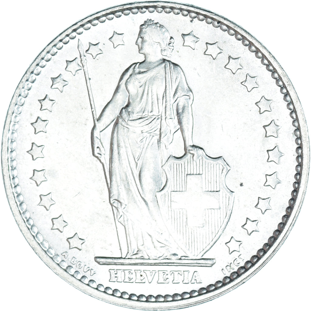 Moneta, Szwajcaria, Franc, 1965, Bern, MS(63), Srebro, KM:24