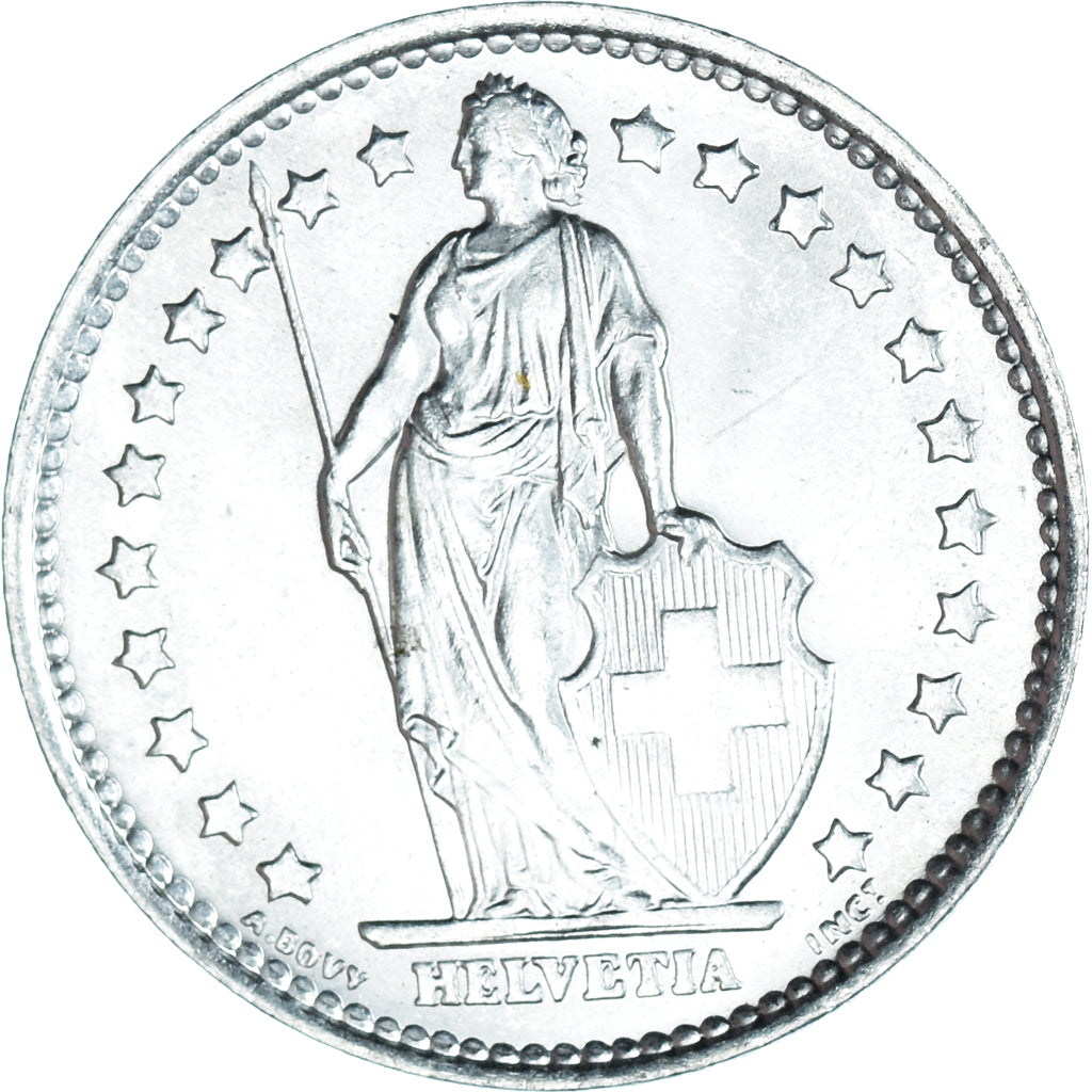 Moneta, Szwajcaria, Franc, 1966, Bern, MS(65-70), Srebro, KM:24