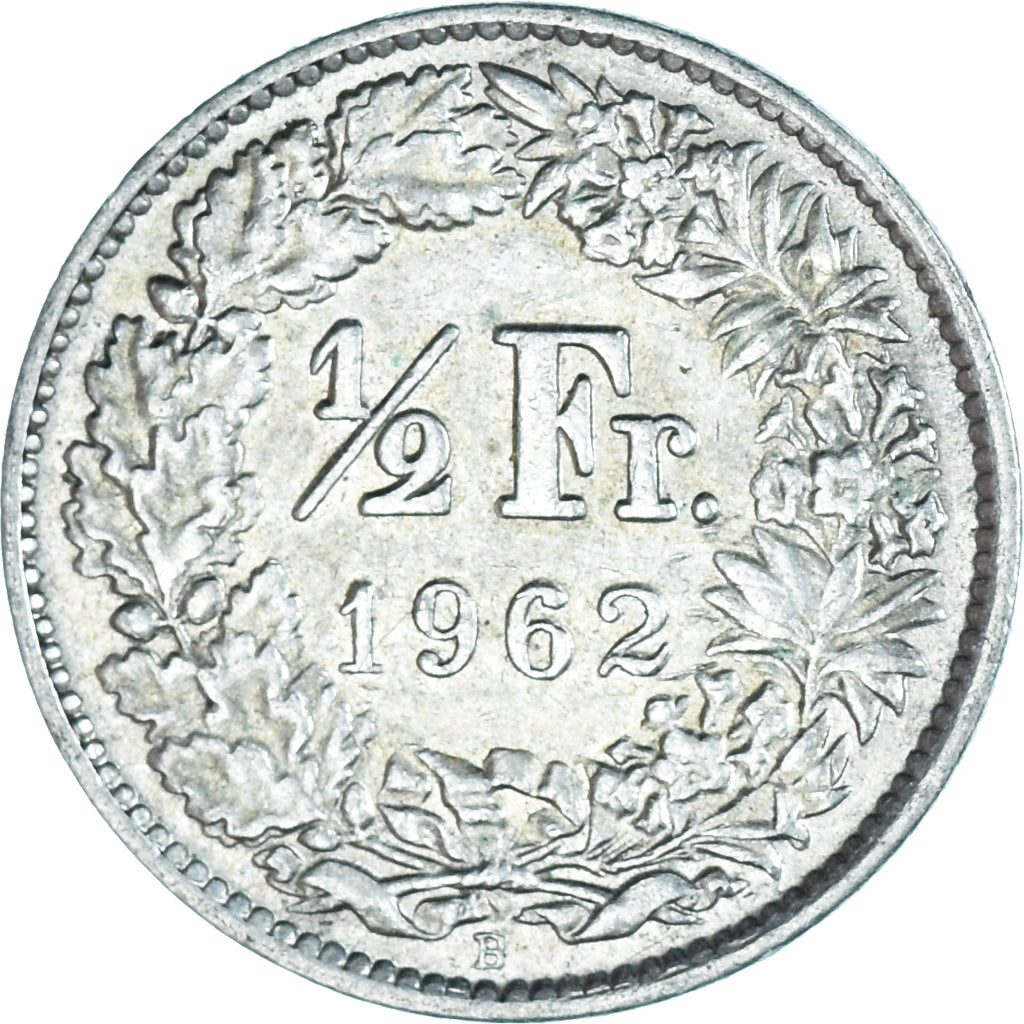 Moneta, Svizzera, 1/2 Franc, 1962, Bern, SPL, Argento, KM:23