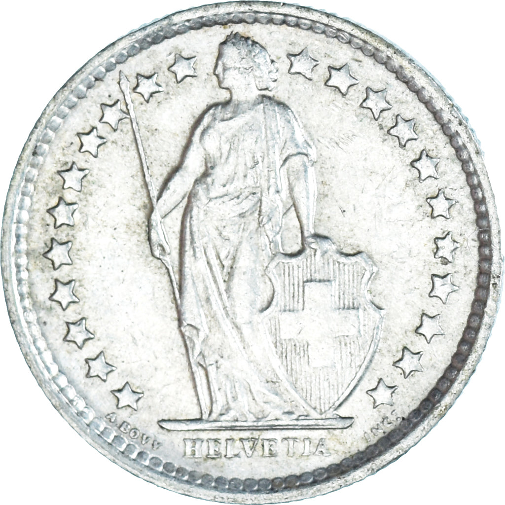 Münze, Schweiz, 1/2 Franc, 1964, Bern, UNZ, Silber, KM:23