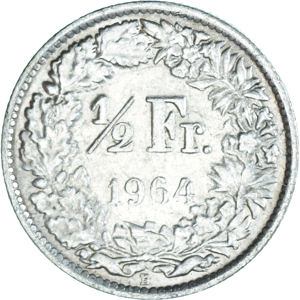 Münze, Schweiz, 1/2 Franc, 1964, Bern, UNZ, Silber, KM:23
