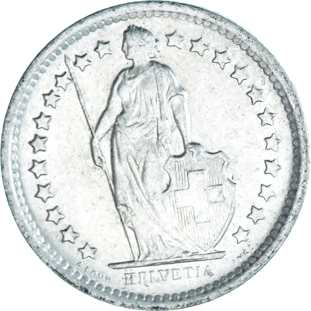 Moneda, Suiza, 1/2 Franc, 1965, Bern, SC, Plata, KM:23