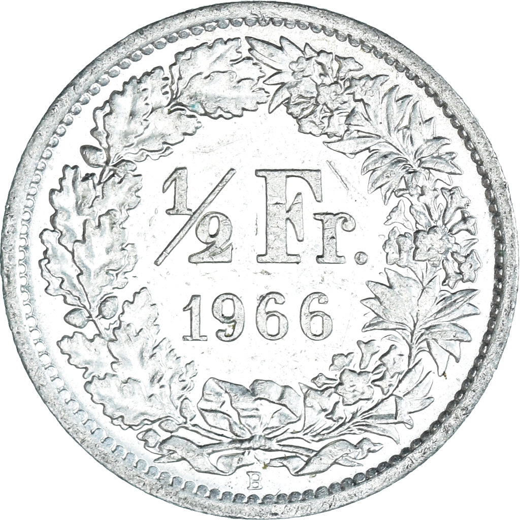 Monnaie, Suisse, 1/2 Franc, 1966, Bern, SPL+, Argent, KM:23