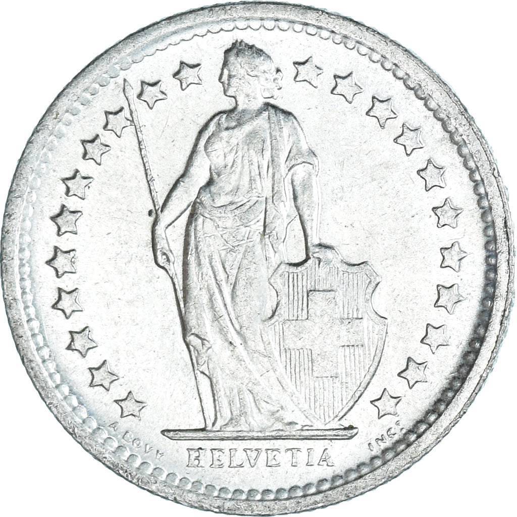 Moneda, Suiza, 1/2 Franc, 1967, Bern, SC, Plata, KM:23