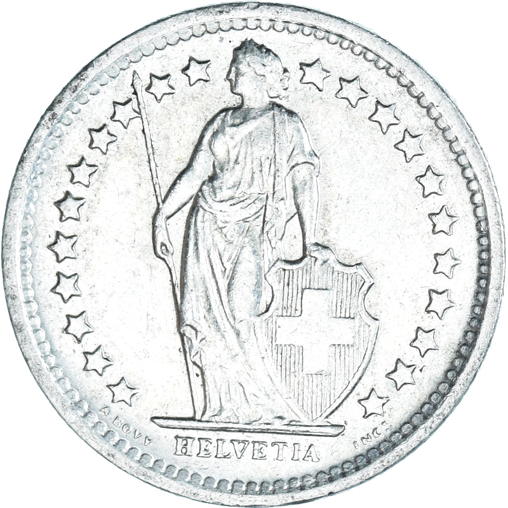 Moneta, Szwajcaria, 1/2 Franc, 1967, Bern, MS(63), Srebro, KM:23