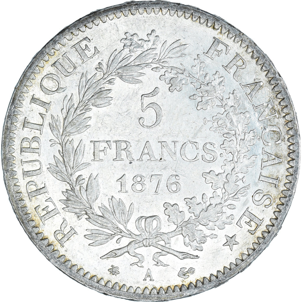 Monnaie, France, Hercule, 5 Francs, 1876, Paris, TTB+, Argent, Gadoury:745a