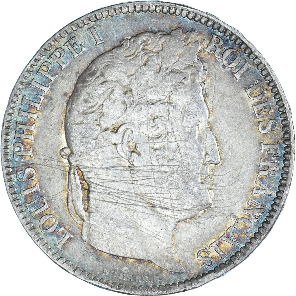 Moeda, França, Louis-Philippe, 5 Francs, 1831, Limoges, VF(30-35), Prata