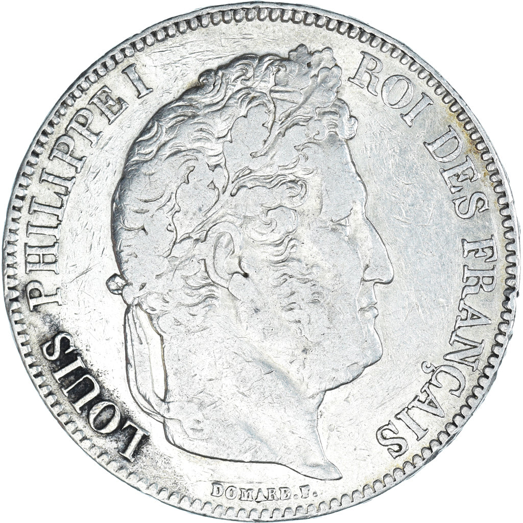 Moeda, França, Louis-Philippe, 5 Francs, 1834, Paris, VF(30-35), Prata