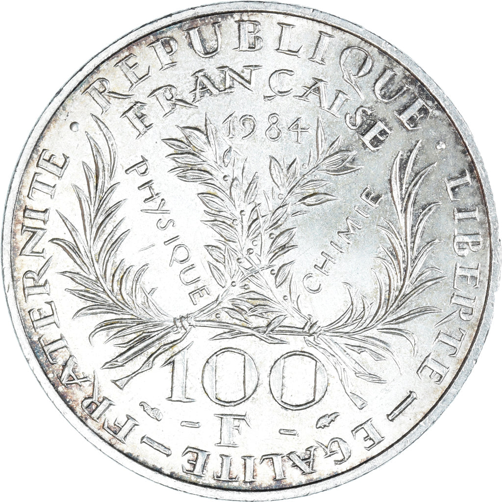 Moneda, Francia, Marie Curie, 100 Francs, 1984, MBC+, Plata, KM:955, Gadoury:899
