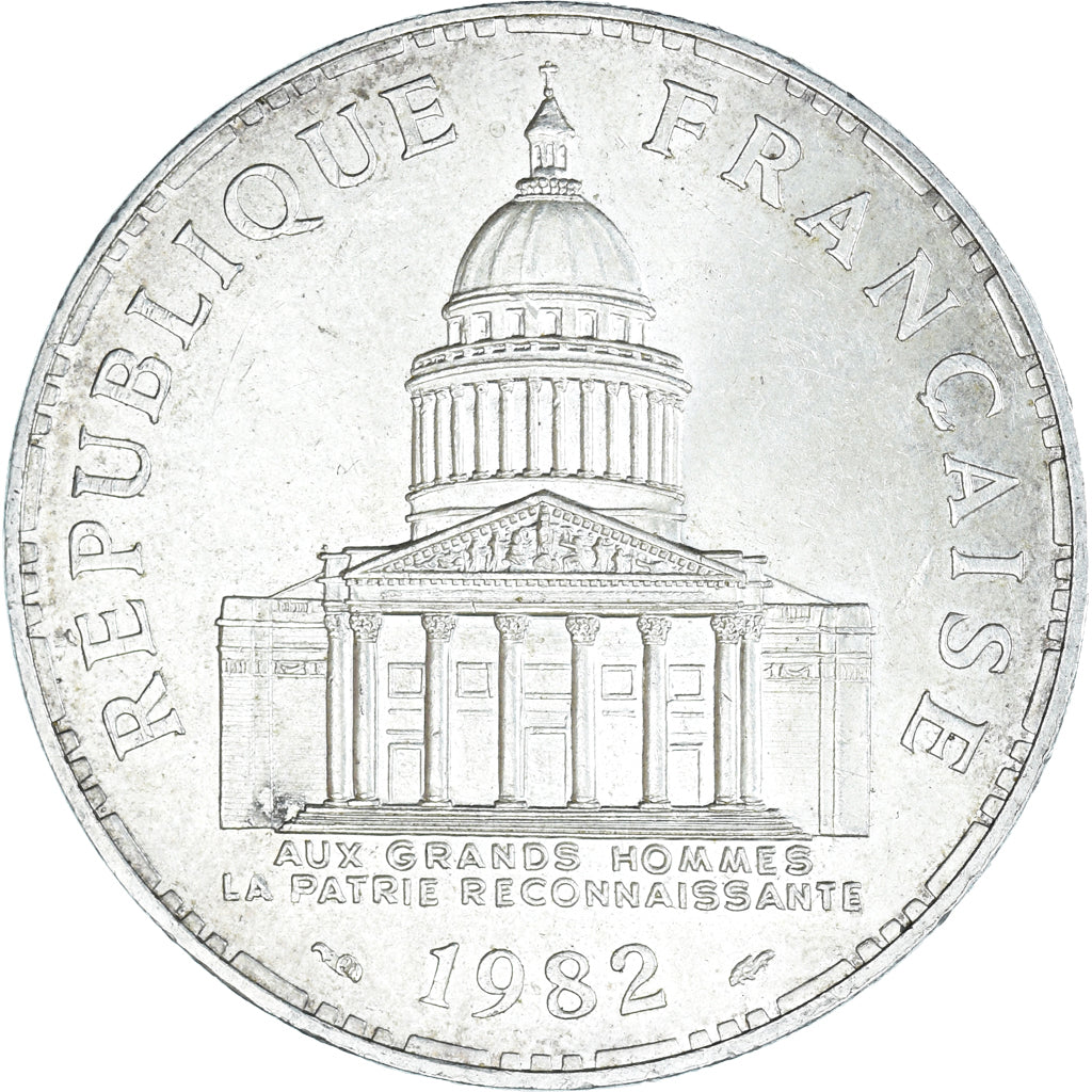Coin, France, Panthéon, 100 Francs, 1982, Paris, AU(50-53), Silver, KM:951.1
