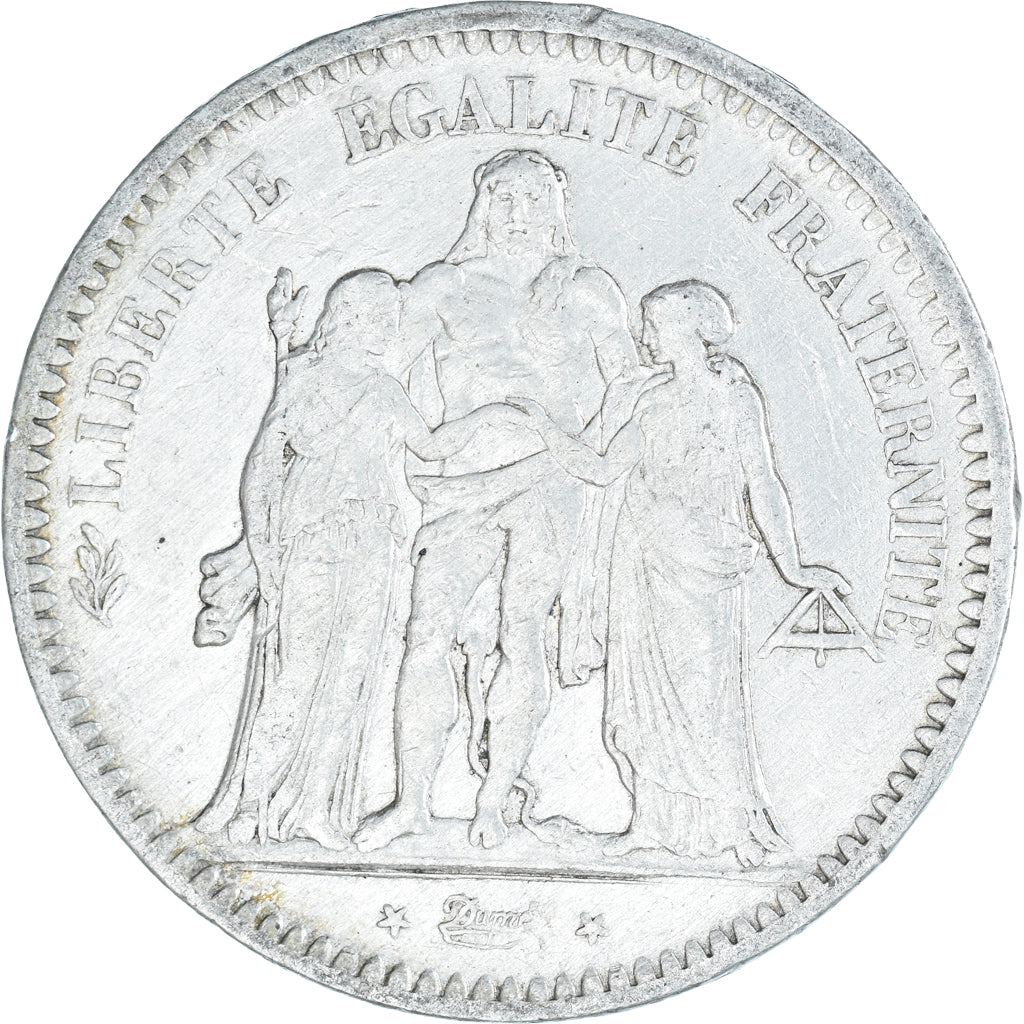 Moneta, Francja, Hercule, 5 Francs, 1849, Paris, EF(40-45), Srebro, KM:756.1