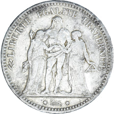 Coin, France, Hercule, 5 Francs, 1873, Bordeaux, VF(30-35), Silver, KM:820.2