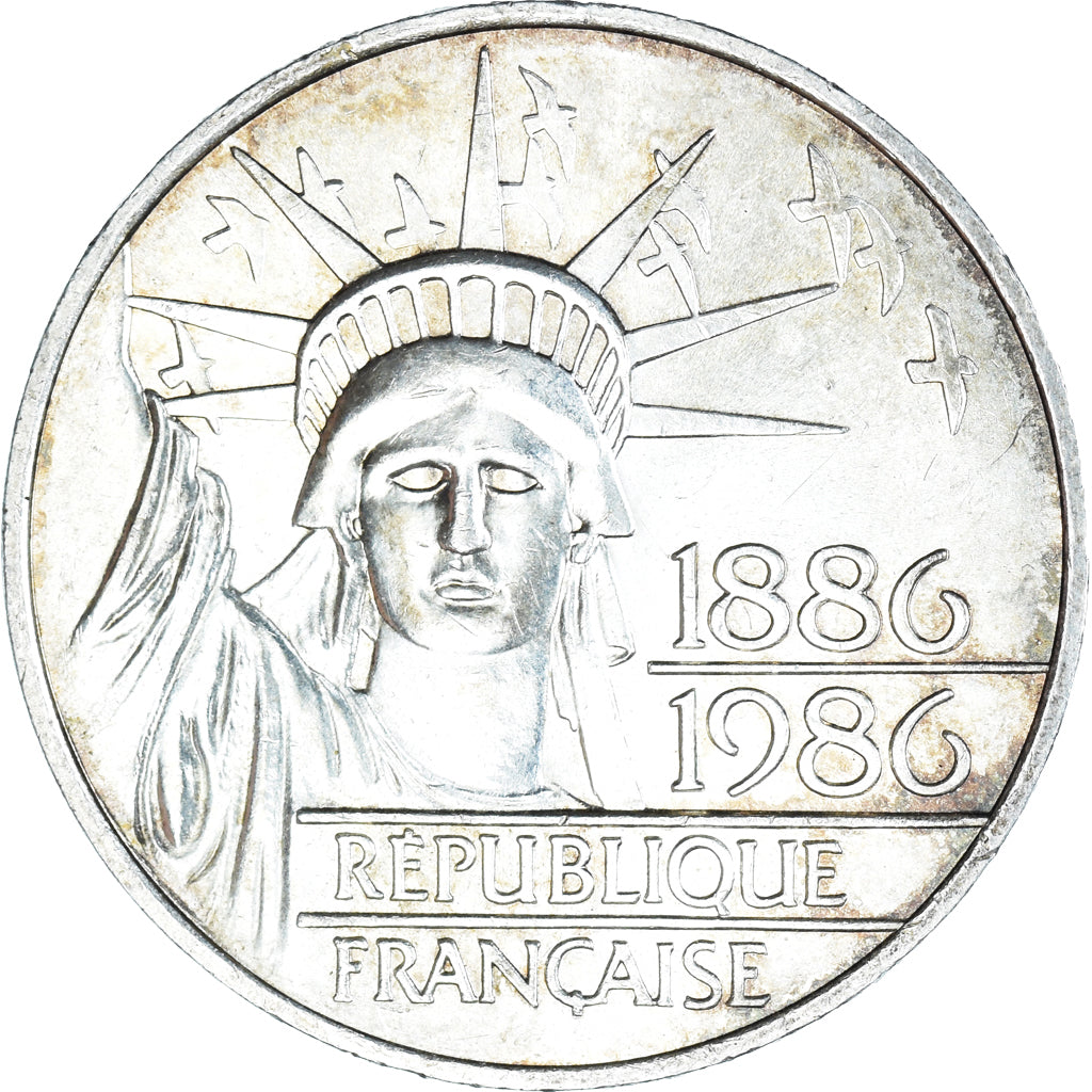 Münze, Frankreich, Statue de la Liberté, 100 Francs, 1986, SS+, Silber