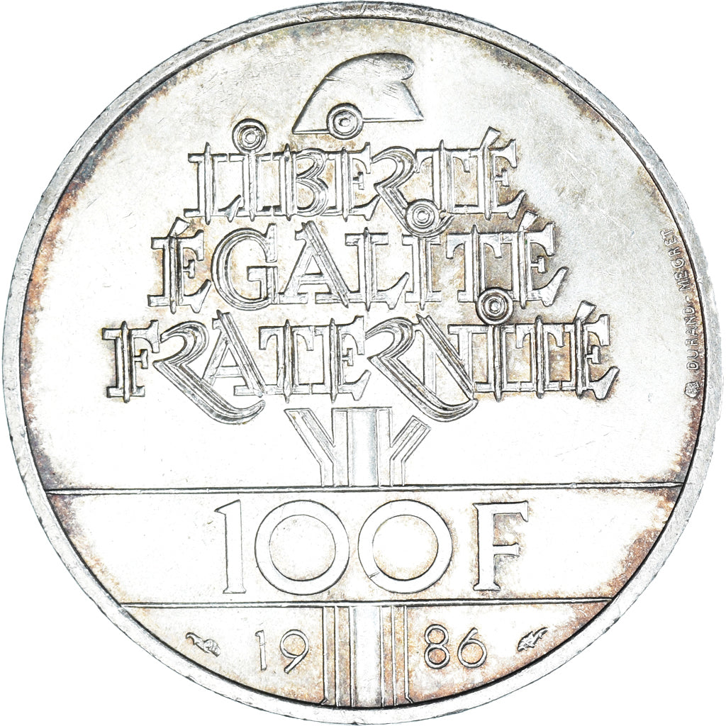 Münze, Frankreich, Statue de la Liberté, 100 Francs, 1986, SS+, Silber