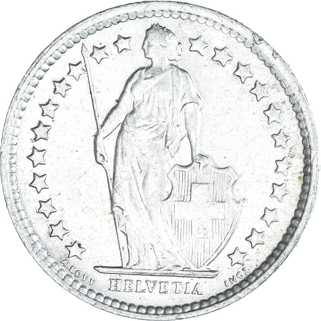 Moneta, Szwajcaria, 1/2 Franc, 1964, Bern, MS(60-62), Srebro, KM:23