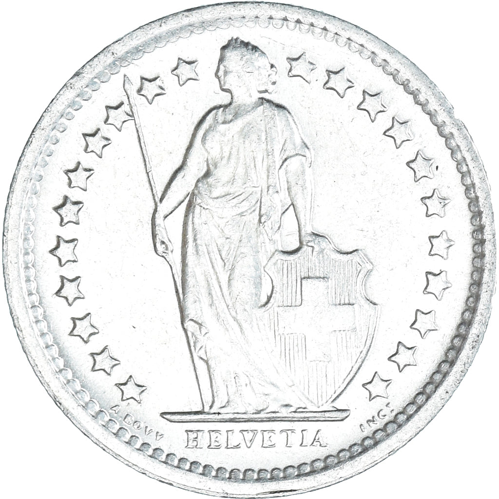 Münze, Schweiz, 1/2 Franc, 1967, Bern, VZ, Silber, KM:23