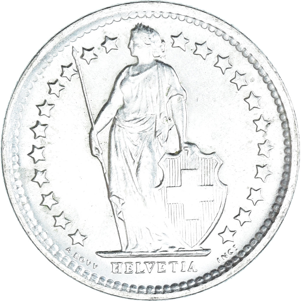 Moneta, Szwajcaria, 1/2 Franc, 1967, Bern, MS(60-62), Srebro, KM:23