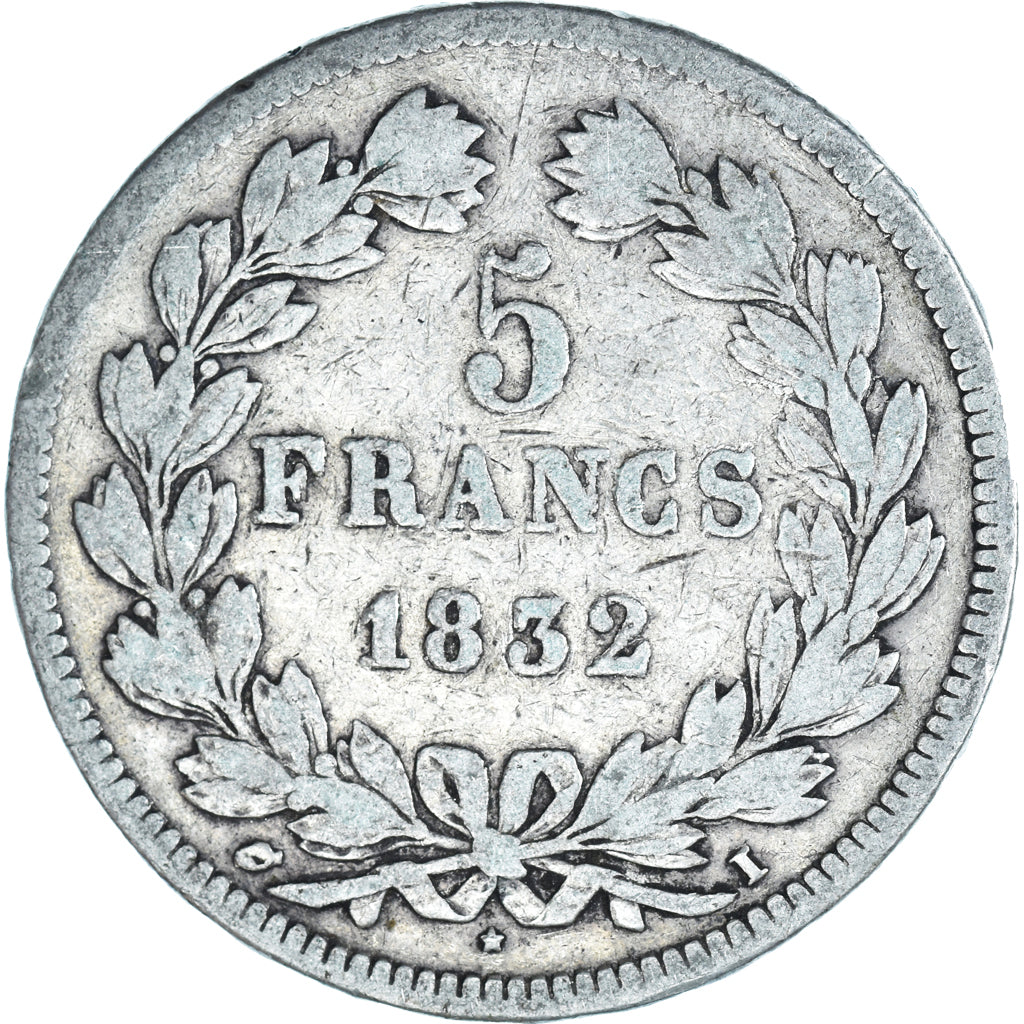 Monnaie, France, Louis-Philippe, 5 Francs, 1832, Limoges, TB, Argent, KM:749.6