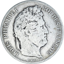 Moneta, Francia, Louis-Philippe, 5 Francs, 1833, Strasbourg, MB, Argento