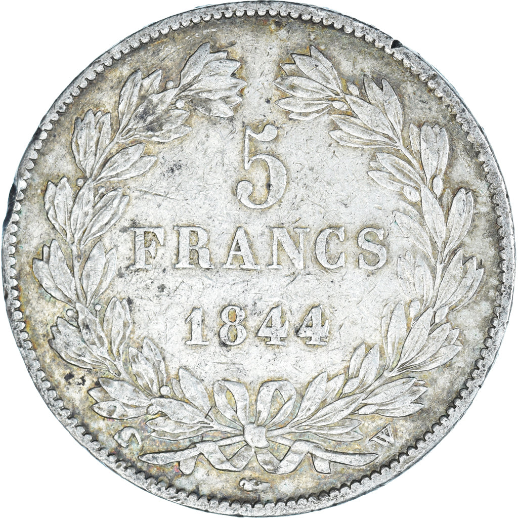 Coin, France, Louis-Philippe, 5 Francs, 1844, Lille, AU(50-53), Silver