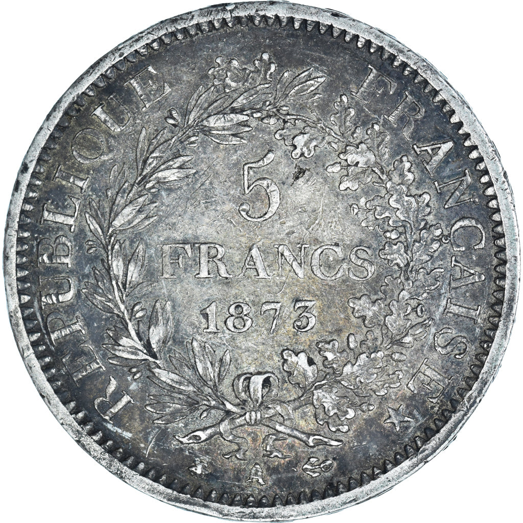 Coin, France, Hercule, 5 Francs, 1873, Paris, AU(50-53), Silver, KM:820.1